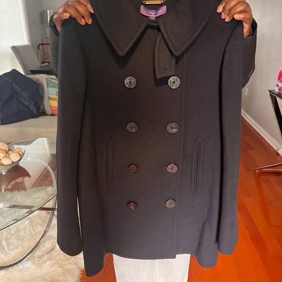 BNWT Authentic Ralph Lauren Collection Logan ouble-Faced Wool-Cashmere Peacoat - Picture 2 of 12